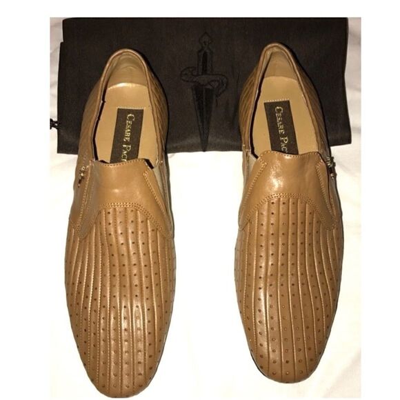 CESARE Paciotti Perforated Leather Men's Shoes